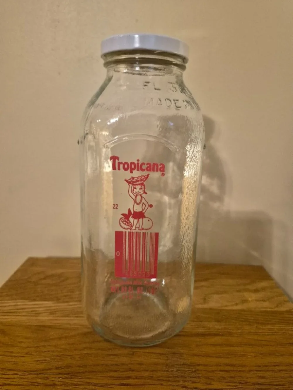 Vintage Glass Tropicana Jar